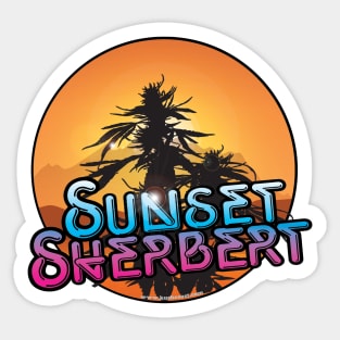 Sunset Sherbert Cannabis Strain Art Sticker